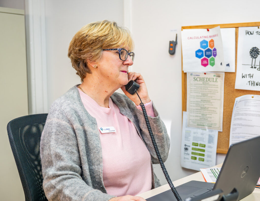 Volunteer on the phone
