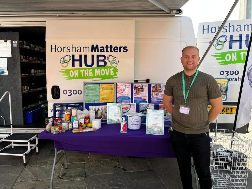 Rob fundraising with Hub on the move